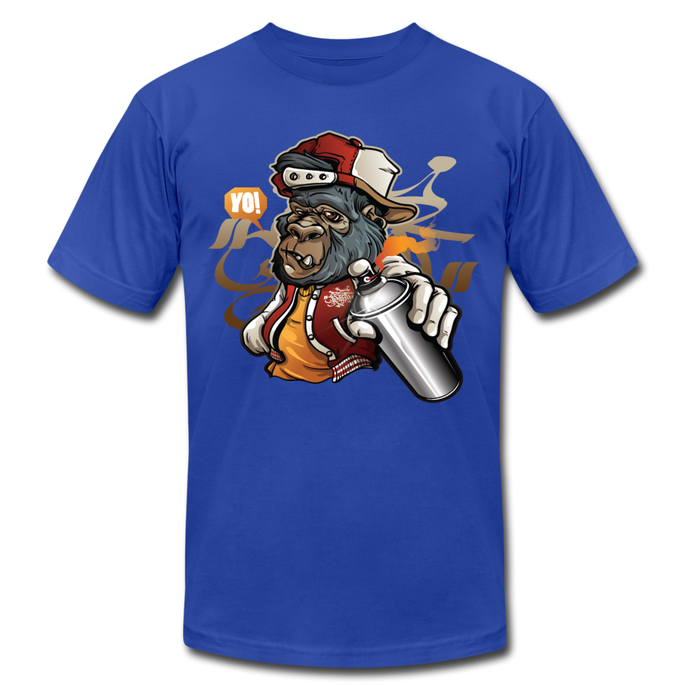 Hip Hop Gorilla Graffiti Artist T-Shirt - royal blue