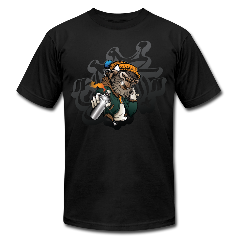 Hip Hop Gorilla Graffiti Artist T-Shirt - black