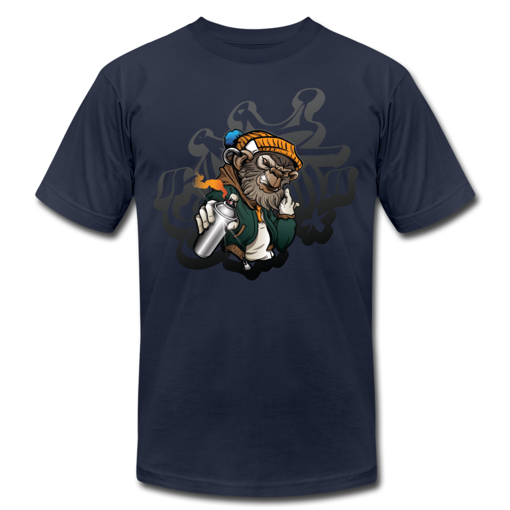 Hip Hop Gorilla Graffiti Artist T-Shirt - navy