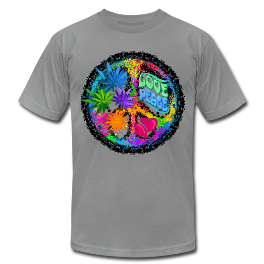 Colorful Love Peace Sign T-Shirt - slate