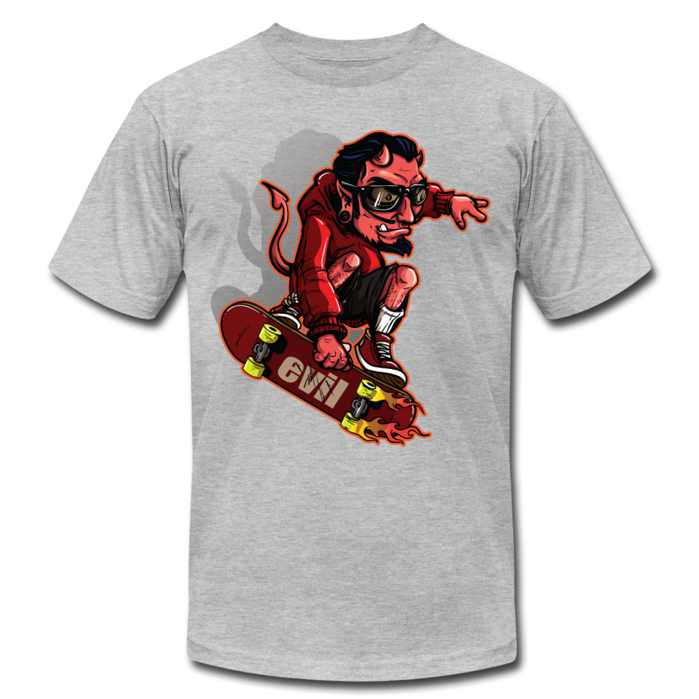 Devil Skater T-Shirt - heather gray