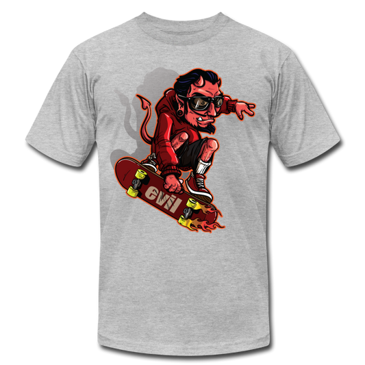 Devil Skater T-Shirt - heather gray