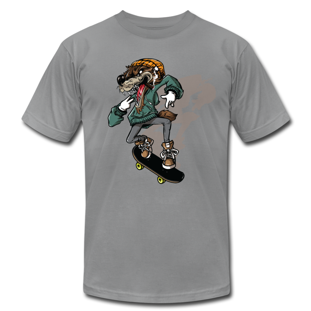Skater Wolf T-Shirt - slate
