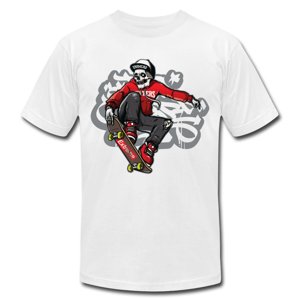 Skater Skeleton T-Shirt - white