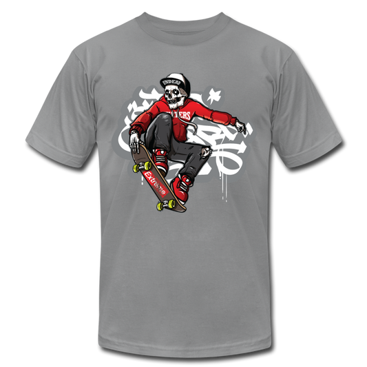 Skater Skeleton T-Shirt - slate