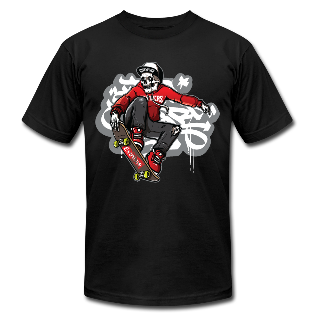 Skater Skeleton T-Shirt - black