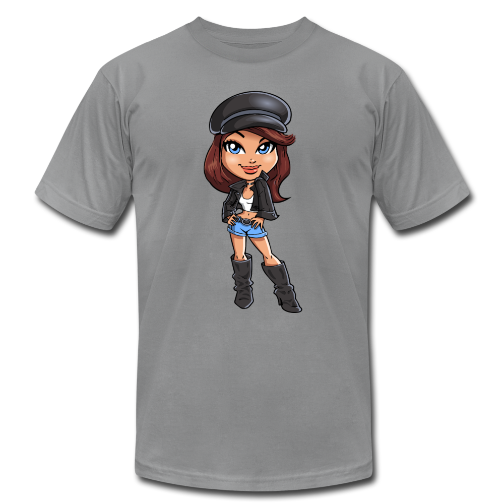 Cartoon Girl T-Shirt - slate