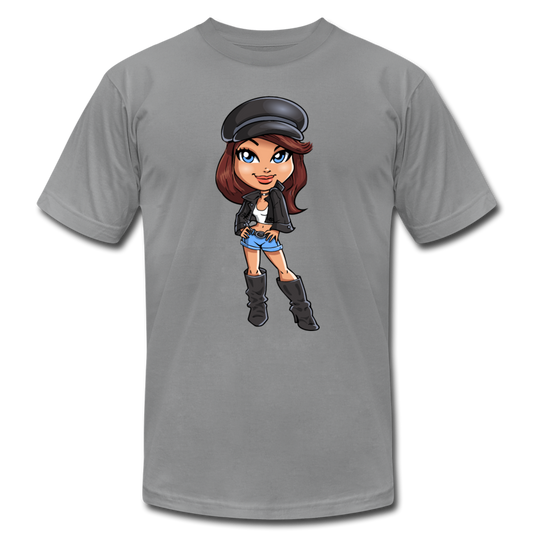 Cartoon Girl T-Shirt - slate