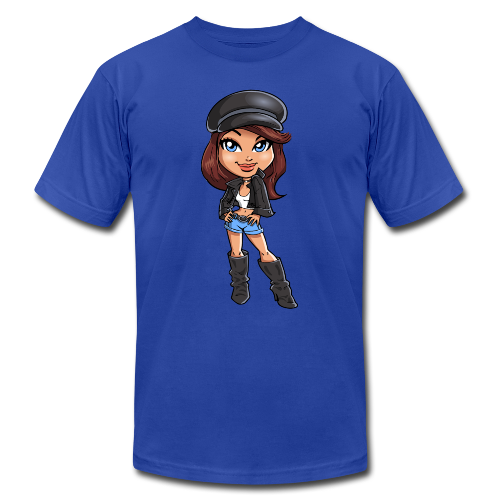 Cartoon Girl T-Shirt - royal blue