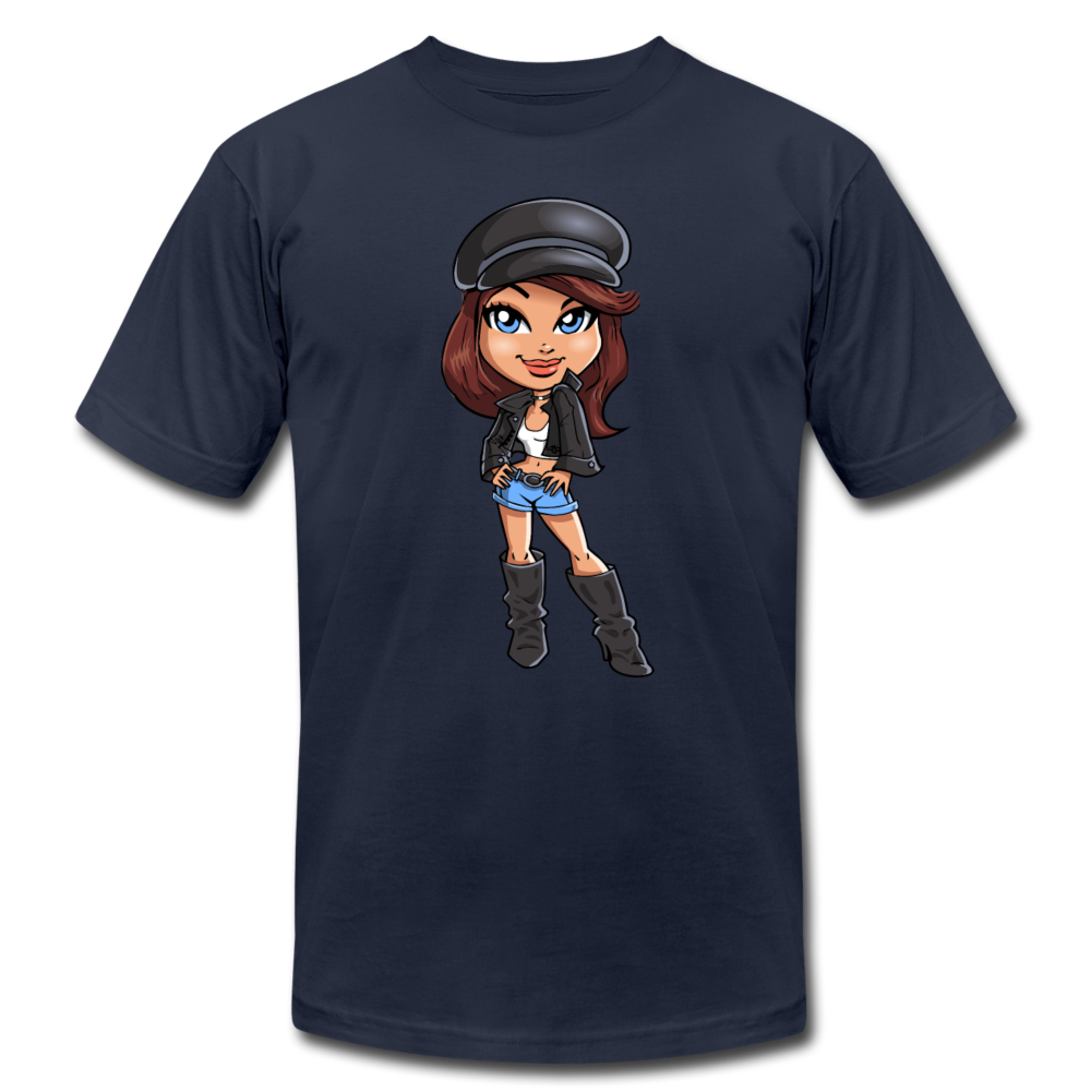 Cartoon Girl T-Shirt - navy
