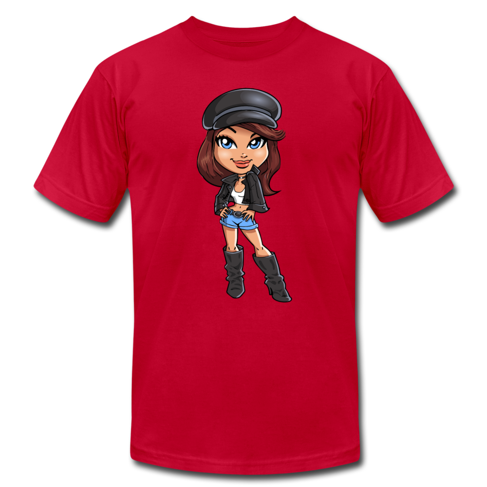 Cartoon Girl T-Shirt - red