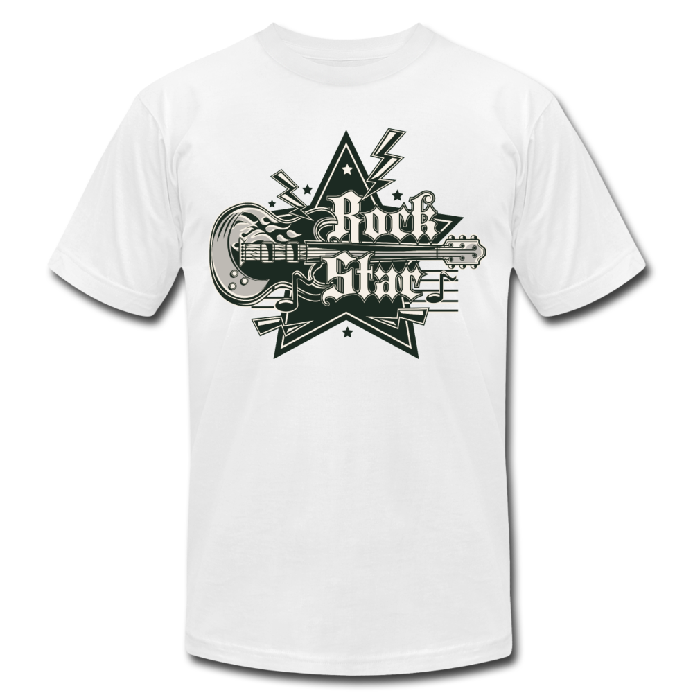 Rockstar Retro Guitar T-Shirt - white