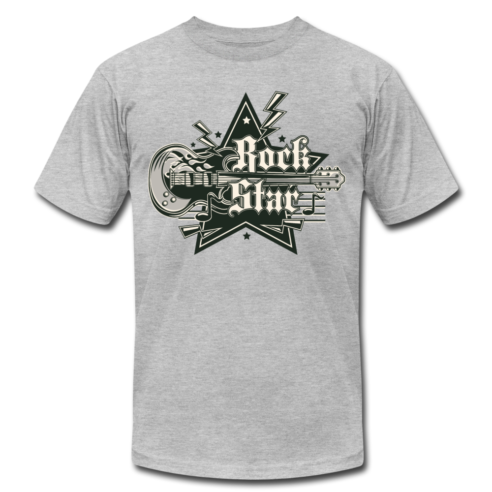 Rockstar Retro Guitar T-Shirt - heather gray