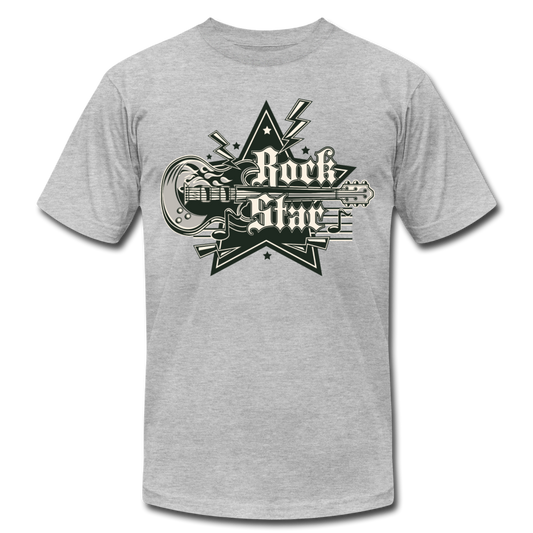 Rockstar Retro Guitar T-Shirt - heather gray