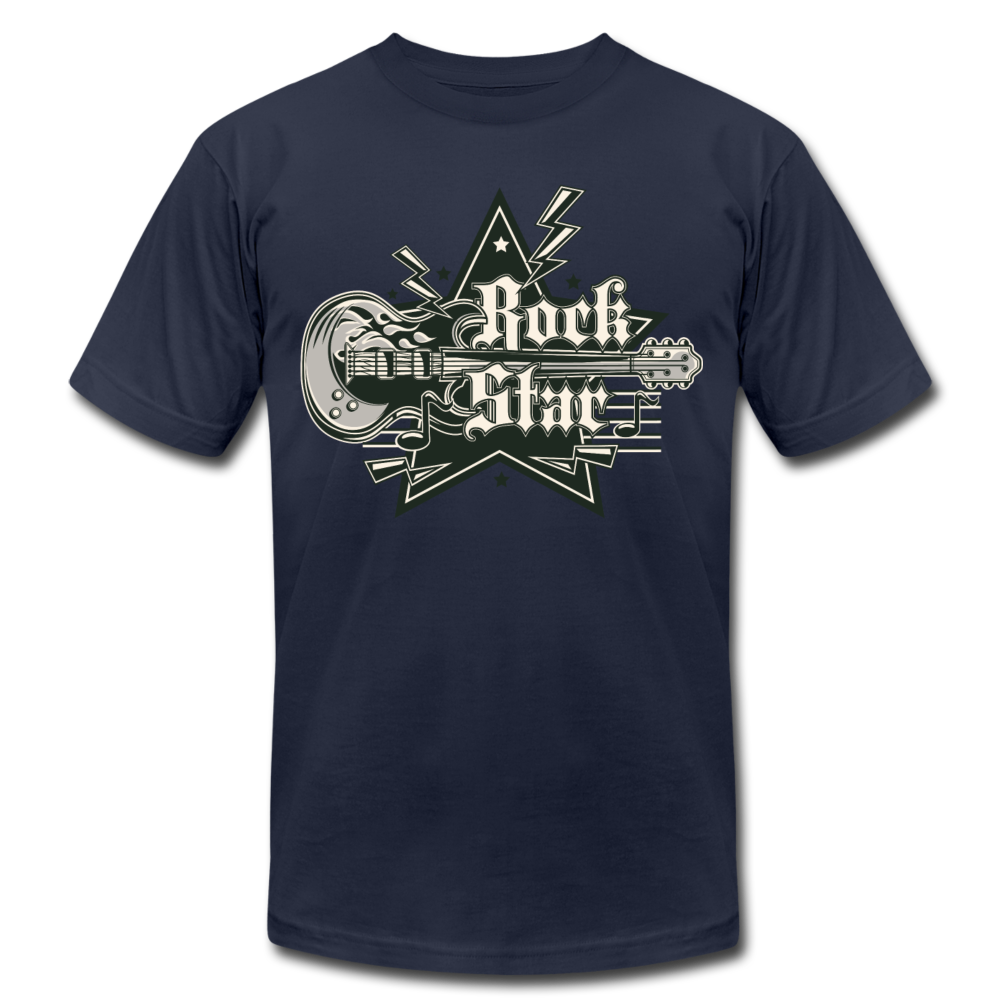 Rockstar Retro Guitar T-Shirt - navy