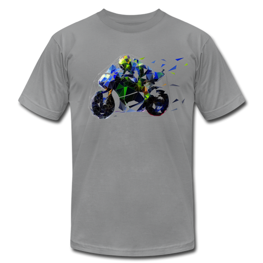 Abstract Motorcycle Biker T-Shirt - slate