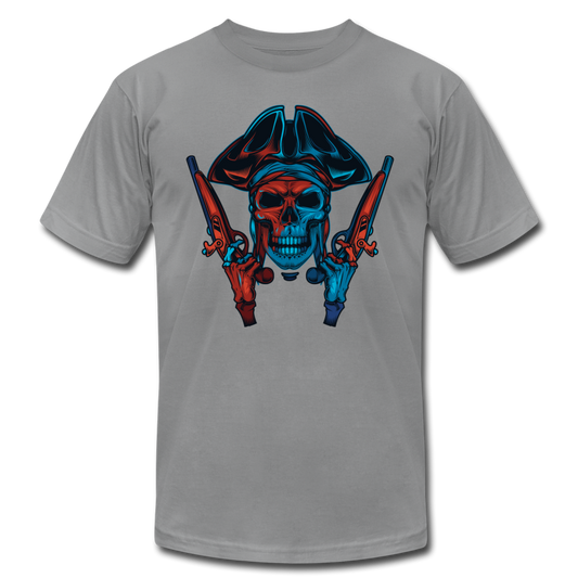 Pirate Skull with Guns T-Shirt - slate