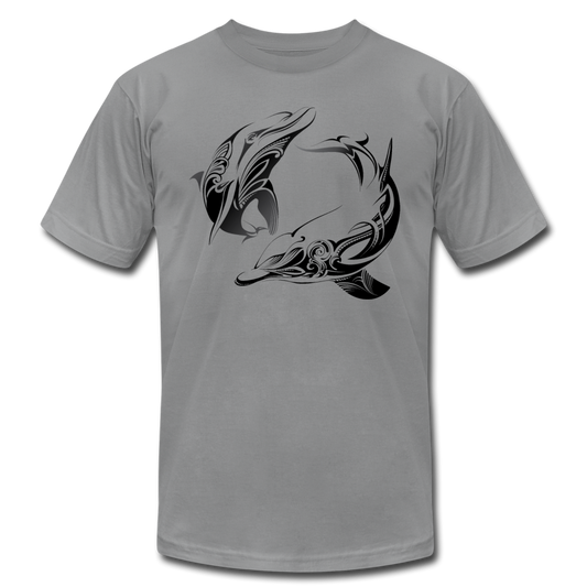 Tribal Maori Dolphins T-Shirt - slate
