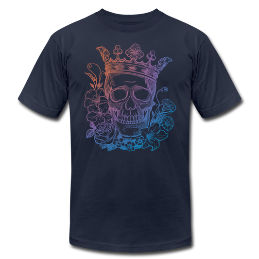 Skulls Crown & Roses T-Shirt - navy