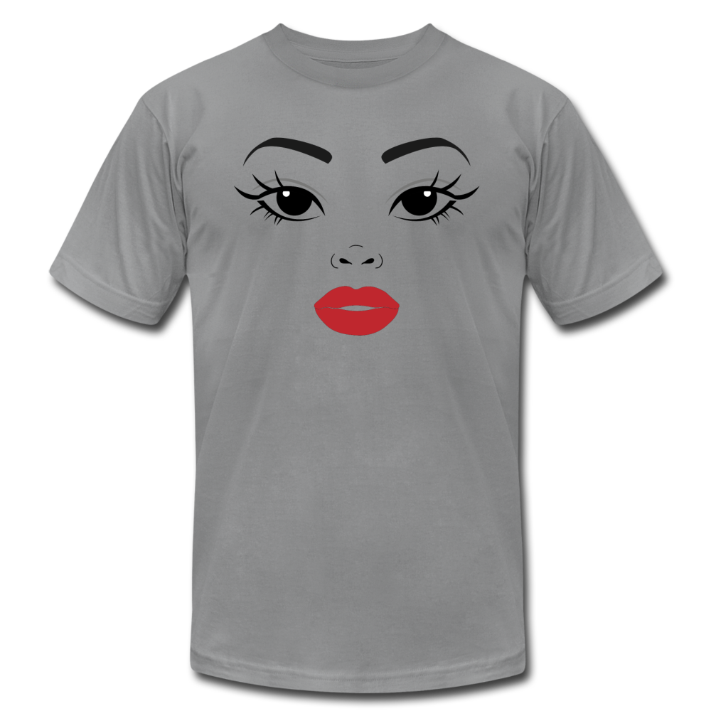 Female Face T-Shirt - slate