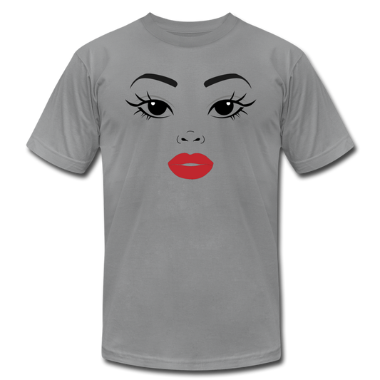 Female Face T-Shirt - slate
