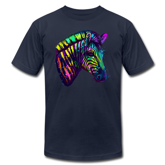 Colorful Zebra T-Shirt - navy