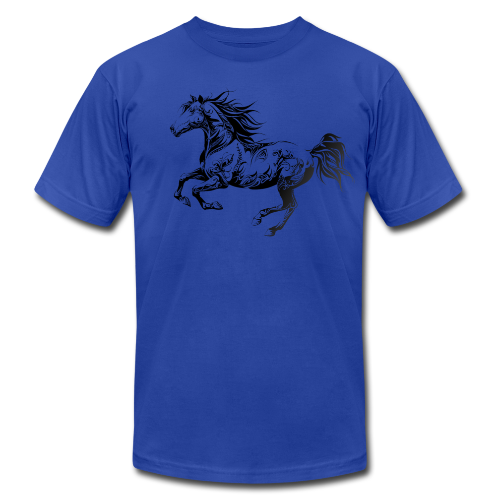 Tribal Maori Horse T-Shirt - royal blue