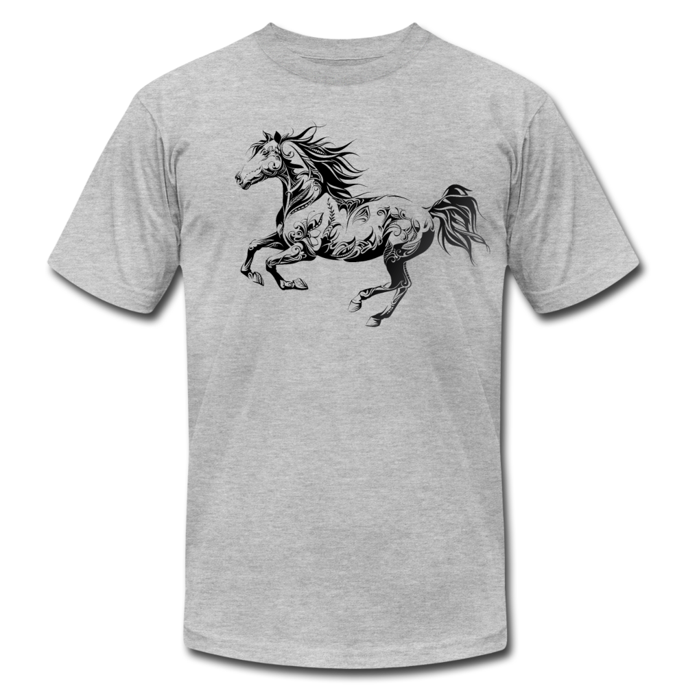 Tribal Maori Horse T-Shirt - heather gray