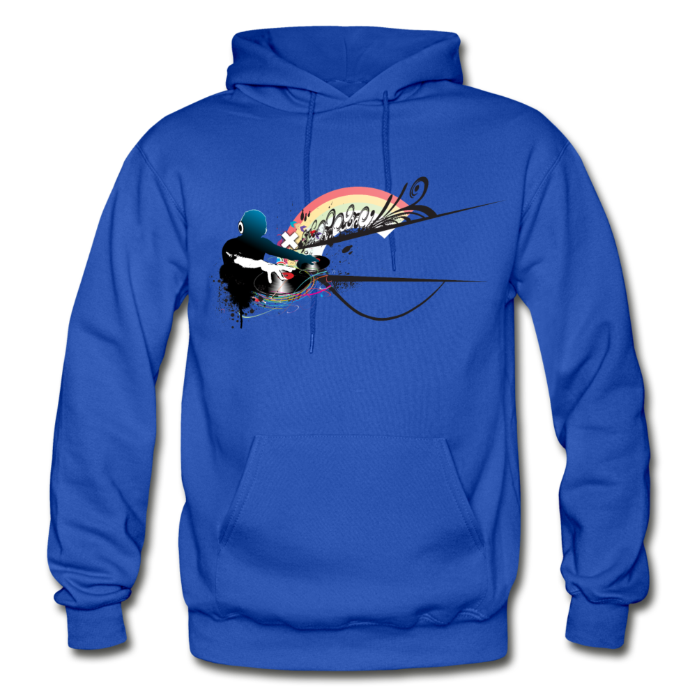 Abstract DJ Mixing Hoodie - royal blue