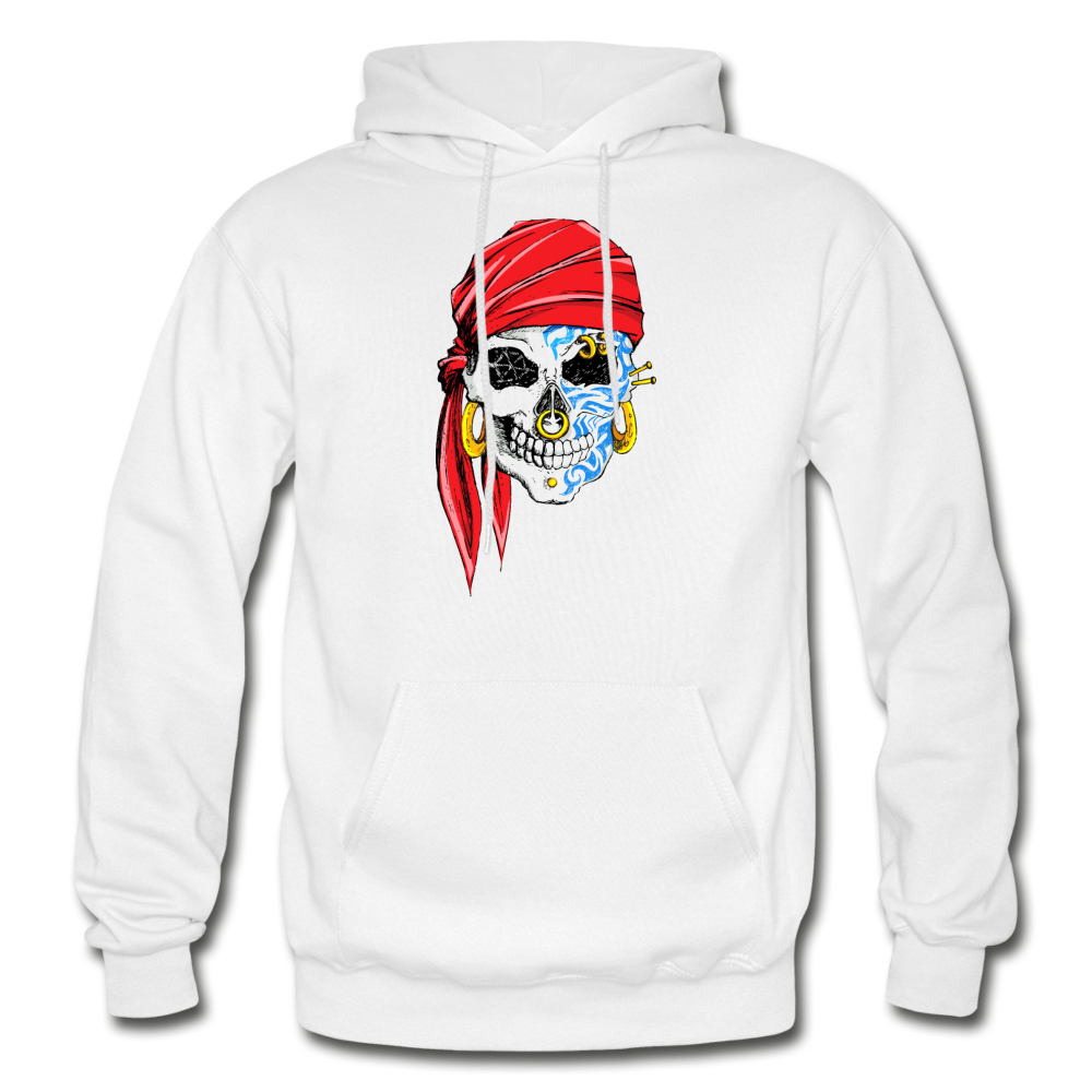 Pirate Skull Hoodie - white