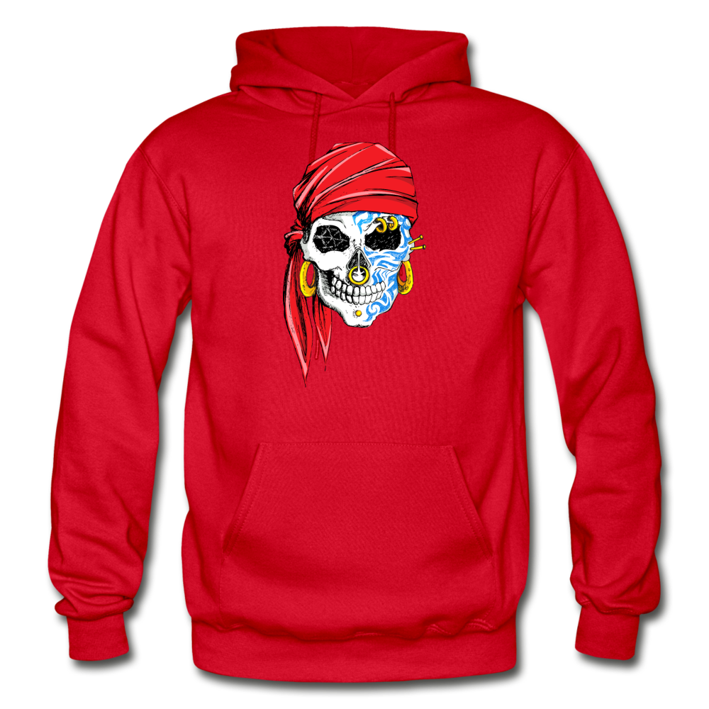 Pirate Skull Hoodie - red