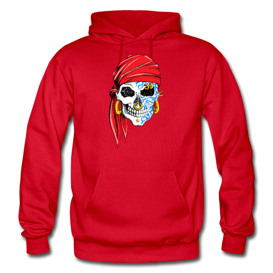 Pirate Skull Hoodie - red