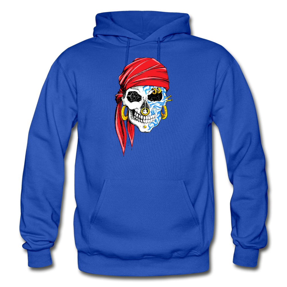 Pirate Skull Hoodie - royal blue