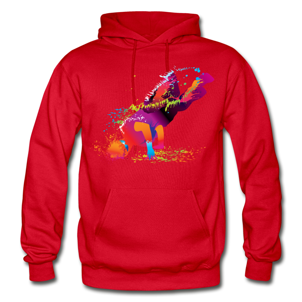 Abstract B-Boy Dancer Hoodie - red