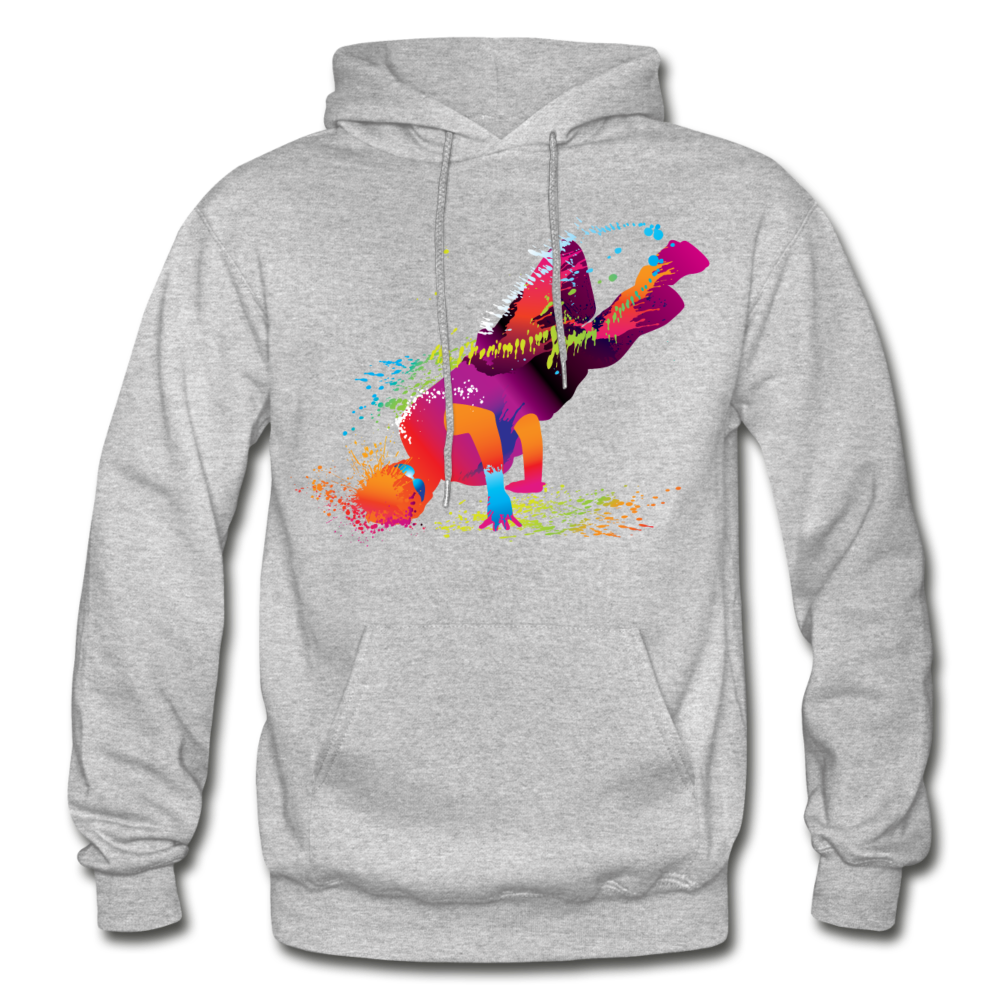 Abstract B-Boy Dancer Hoodie - heather gray