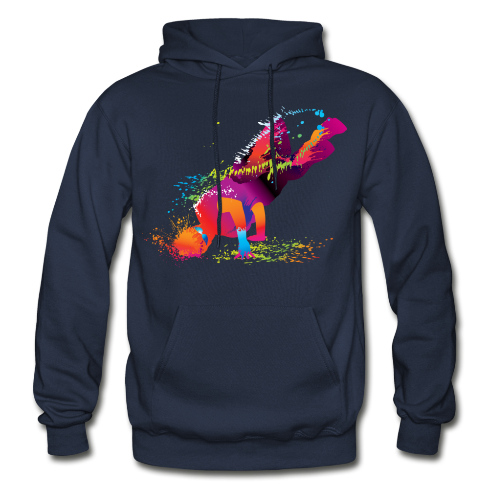 Abstract B-Boy Dancer Hoodie - navy