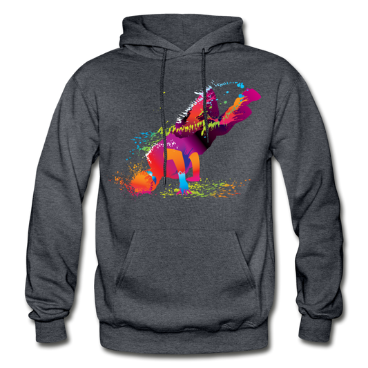 Abstract B-Boy Dancer Hoodie - charcoal gray