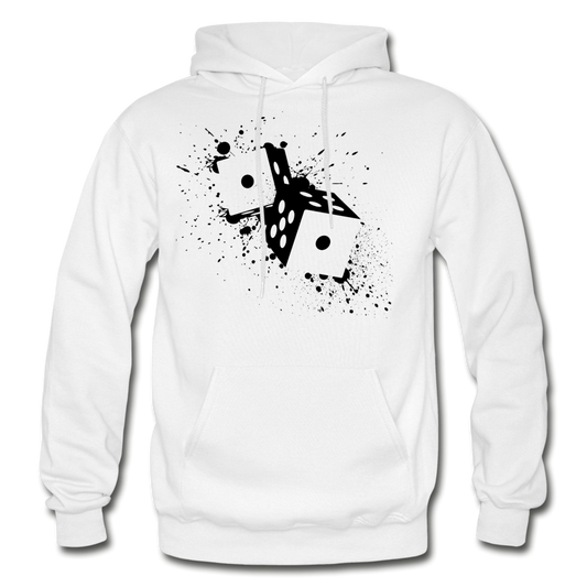 Black & White Dice Hoodie - white