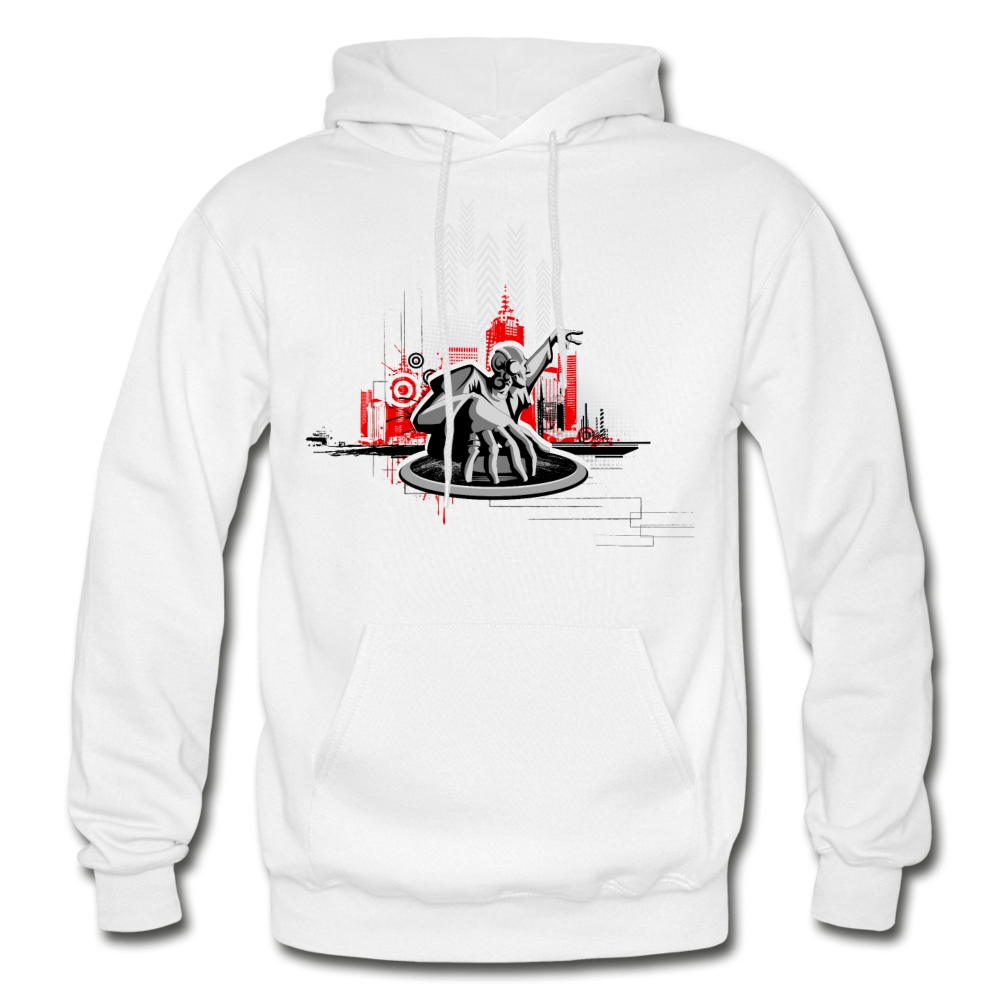 Abstract DJ Mixing Hoodie - white
