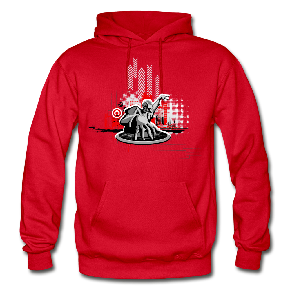 Abstract DJ Mixing Hoodie - red