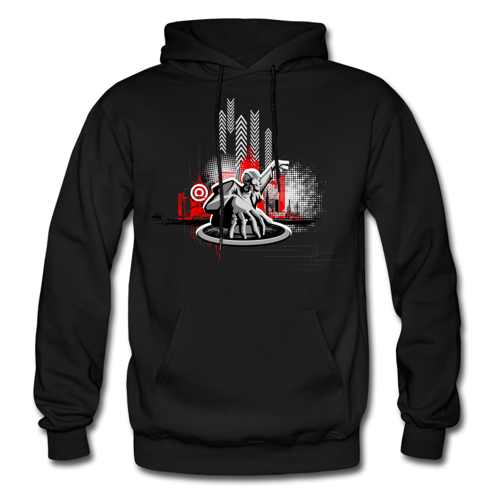 Abstract DJ Mixing Hoodie - black