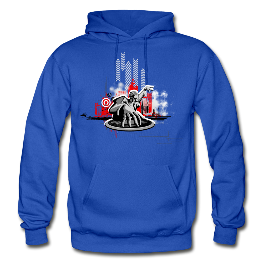 Abstract DJ Mixing Hoodie - royal blue