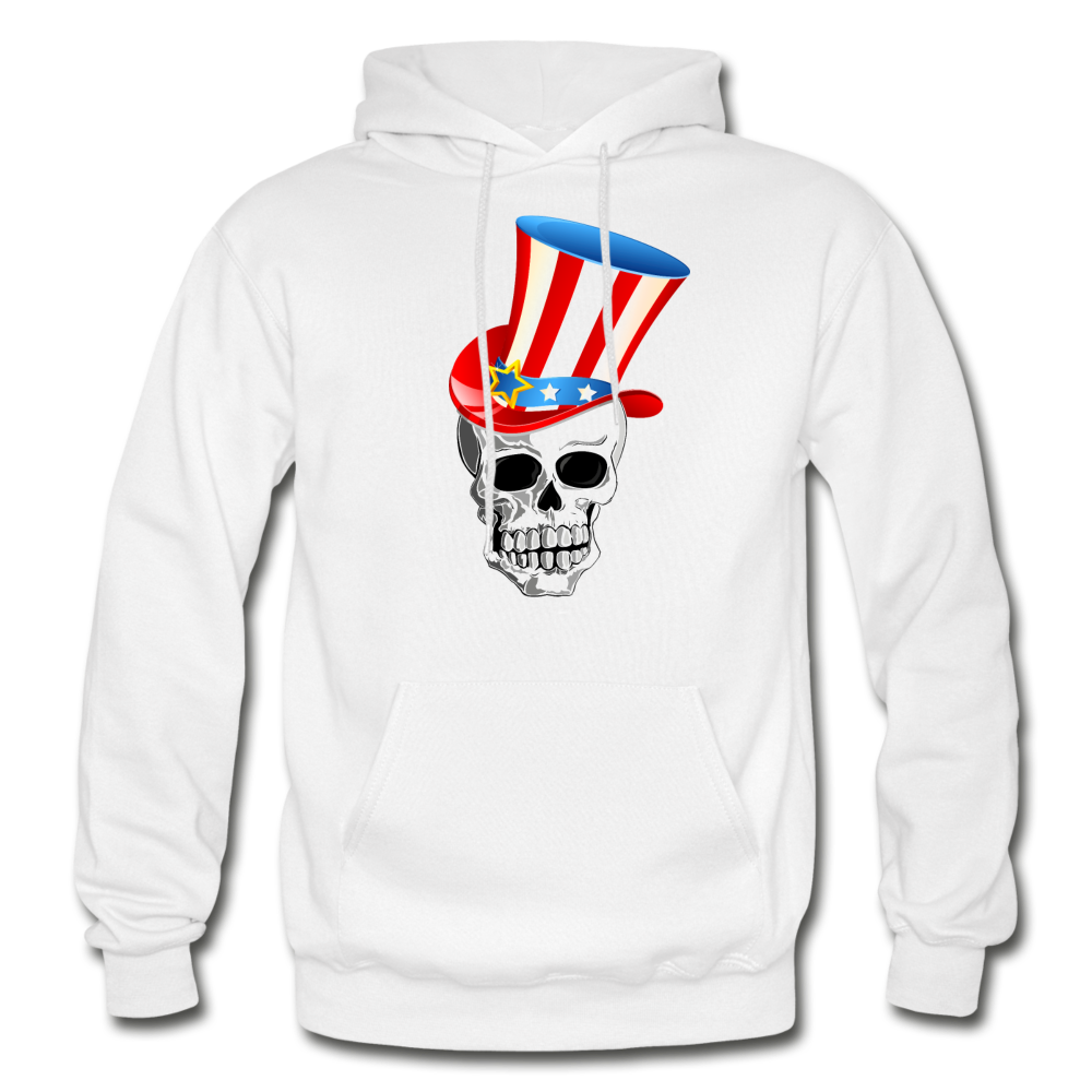 American Skull Hoodie - white