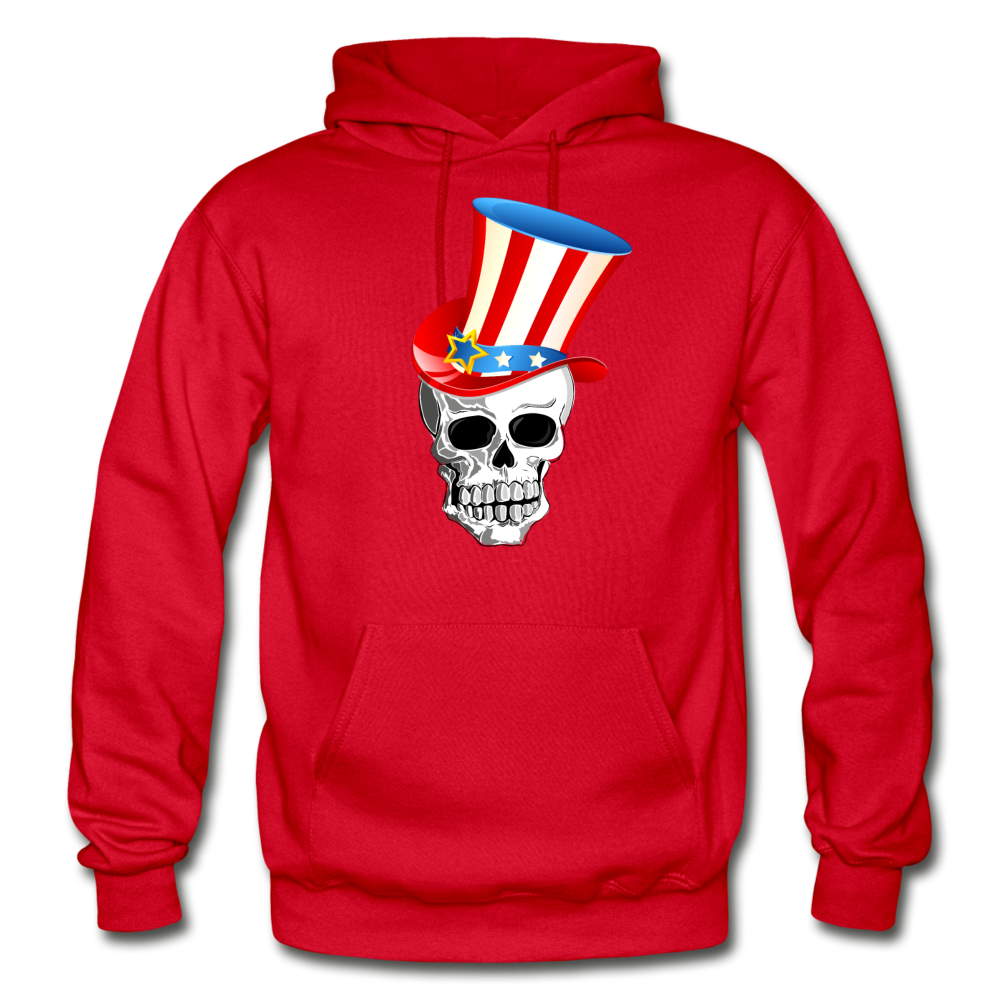 American Skull Hoodie - red