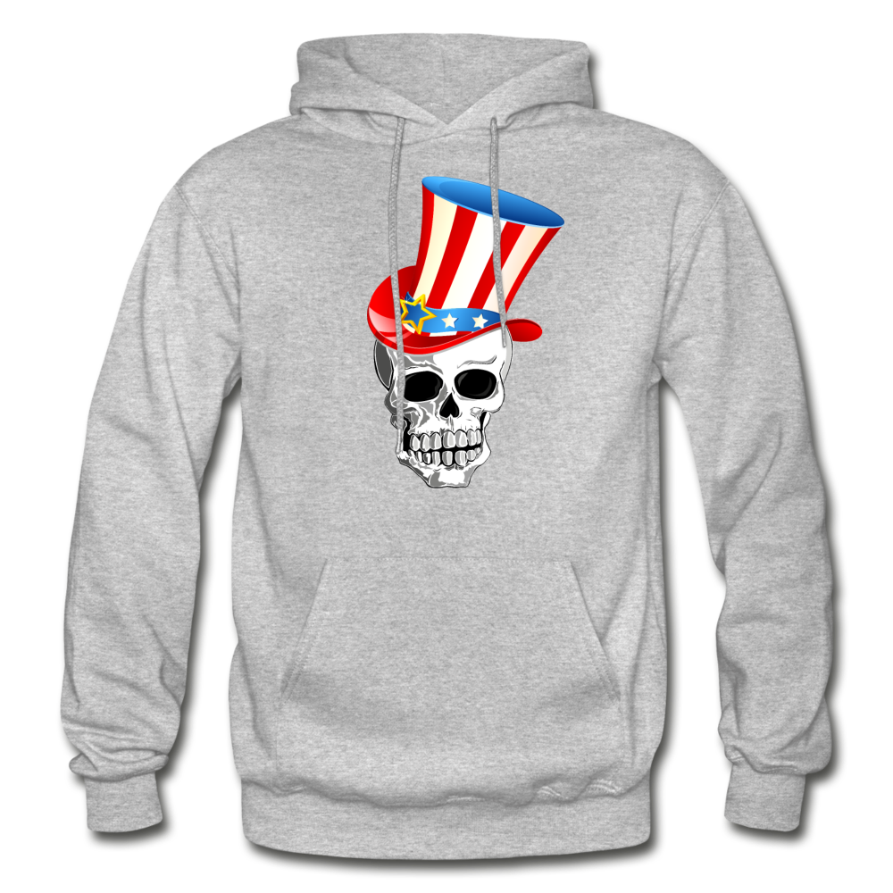 American Skull Hoodie - heather gray