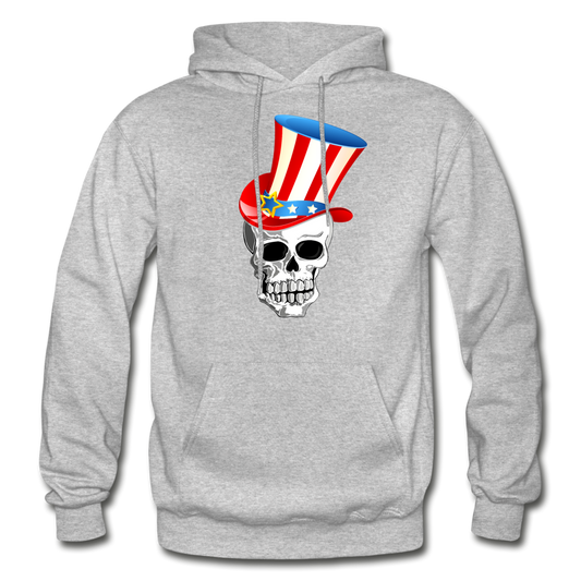 American Skull Hoodie - heather gray