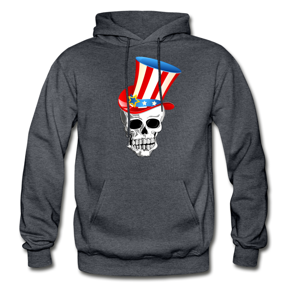 American Skull Hoodie - charcoal gray