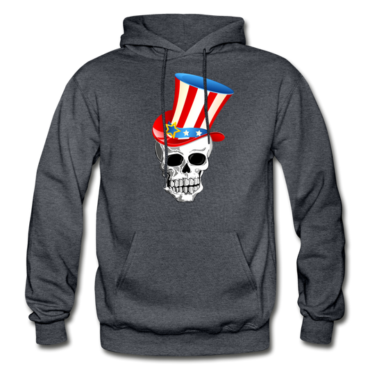 American Skull Hoodie - charcoal gray