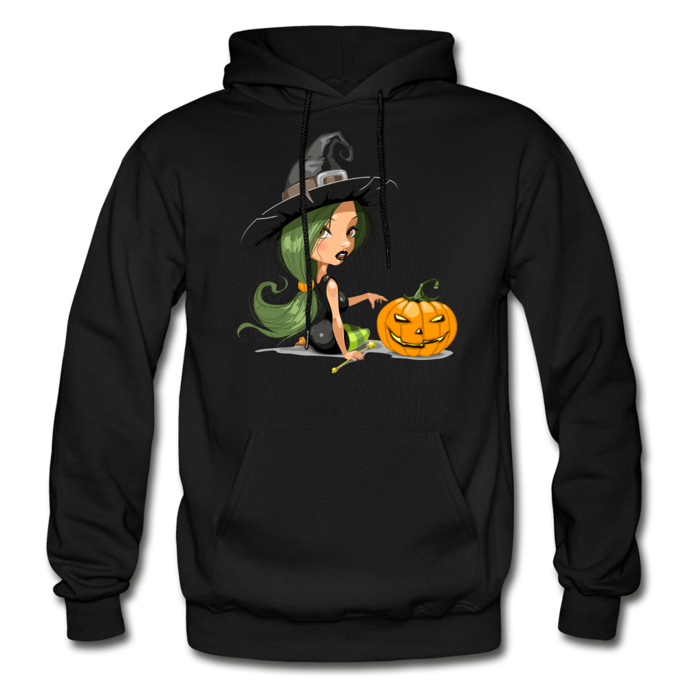 Halloween Witch Cartoon - black