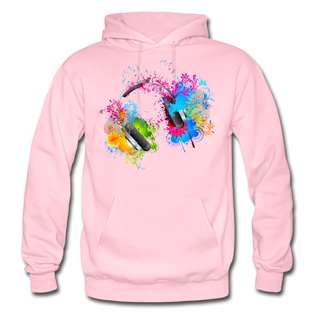 Colorful Floral Abstract Headphones - light pink